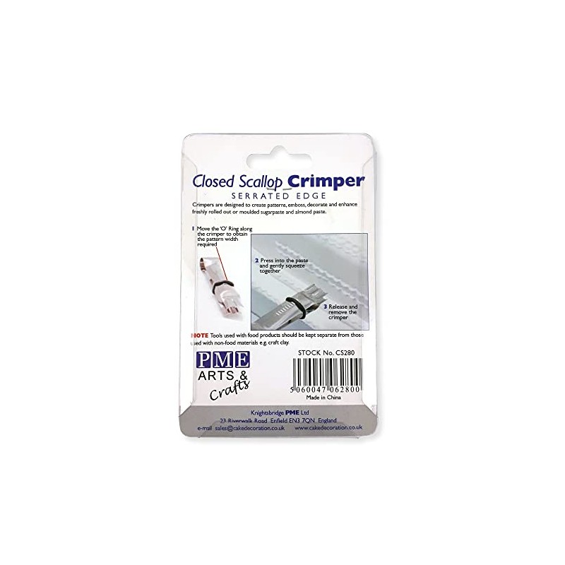PME Closed Scallop Serrated Crimpers, Large and Small Sizes, Set