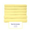 6 Piece Bed Sheet Set, Full, Pale Yellow