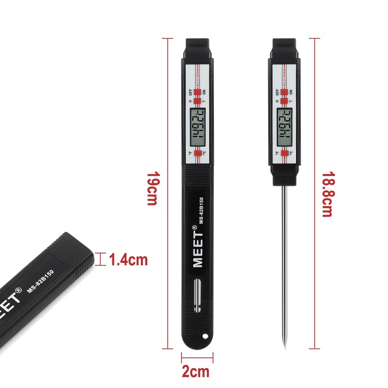 MEET MS-82A300-B150 2pcs Instant Read Digital Multifunction Thermometer for Cooking,
