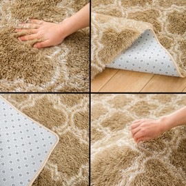 lekeplus Rugs Living Room Large Rugs Bedroom Anti Skid Rug Shaggy Soft Rug for Living Room Bedroom Play Area Kids Room Luxury Decorative (Khaki Lantern 120x180cm)