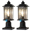 DASTOR 2 Pack Dusk to Dawn Outdoor Post Lights, Outdoor