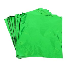 FUNOMOCYA 100pcs Aluminum Foil Wrapping 20x20cm Candy Wrapper Tin Foil Paper Safe for BBQ Kitchen