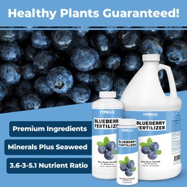 Blueberry Fertilizer for Acid Loving Fruit and Berry Gardens, Liquid Plant Food, 1 Gallon (128 oz)