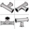 1 PCS Standard Stainless Steel Clamp Tee 3 Way Φ38*1.5