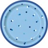 Unique 83594 Blue Polka Dots Round Dinner Plates, 7" Disposable