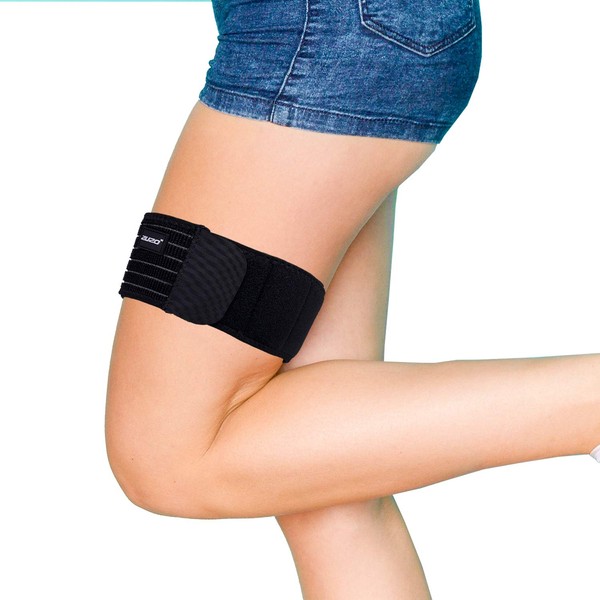2U2O Thigh Brace Support - Adjustable Compression Hamstring Quad Wraps – IT Band Upper Leg Wraps for Leg Sprains, Knee Pain, Hip, Tendonitis Injury, – Athletic Stabilizer for Men, Women