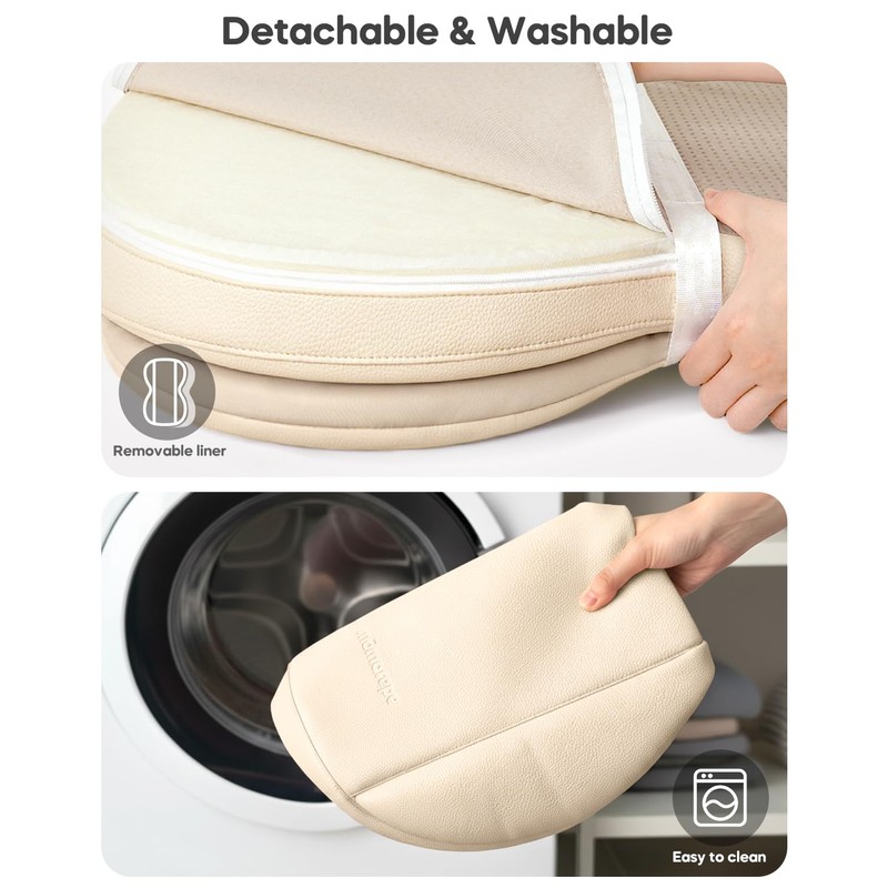 Baby Changing Pad with Waterproof & Wipe-Clean, Non-Slip Foldable PU