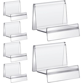 6 Pcs Purse Display Stand Clear Acrylic Handbag Stand Jewelry Wallet Displays Holder Organizer Acrylic Purse Displays Rack for Closet Boutique Store Bag Card Phone Cosmetic