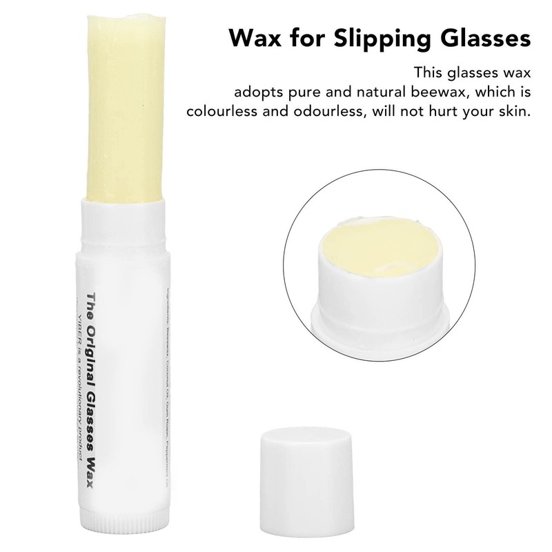 Glasses Wax, Pure Beewax Odorless Eyeglass Nose Pads Anti Sliding