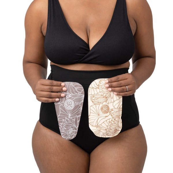 Kindred Bravely Fourth Trimester Postpartum Panty | Postpartum Essentials Underwear with 2 Hot/Cold Gel Packs (Black, Large)