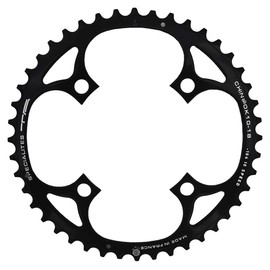 Spécialités TA Unisex's Chinook 104/64pcd 4 Arm 10/11 Speed Chainring, Black, 24T Inner