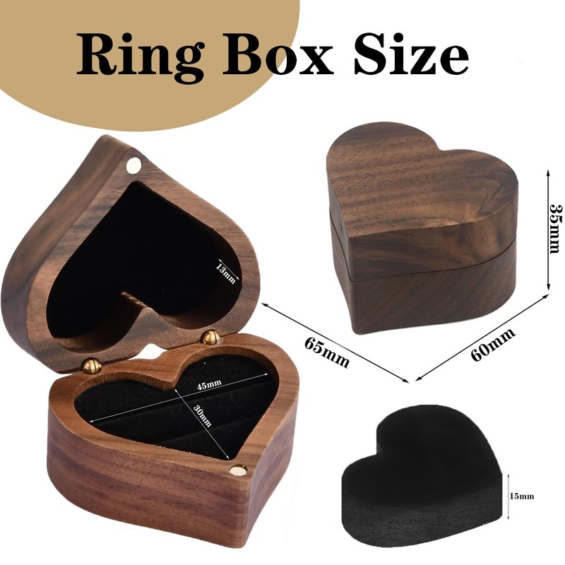 Scinzene Ring Box Wedding Ring Cushion Wedding Ring Box, Ring