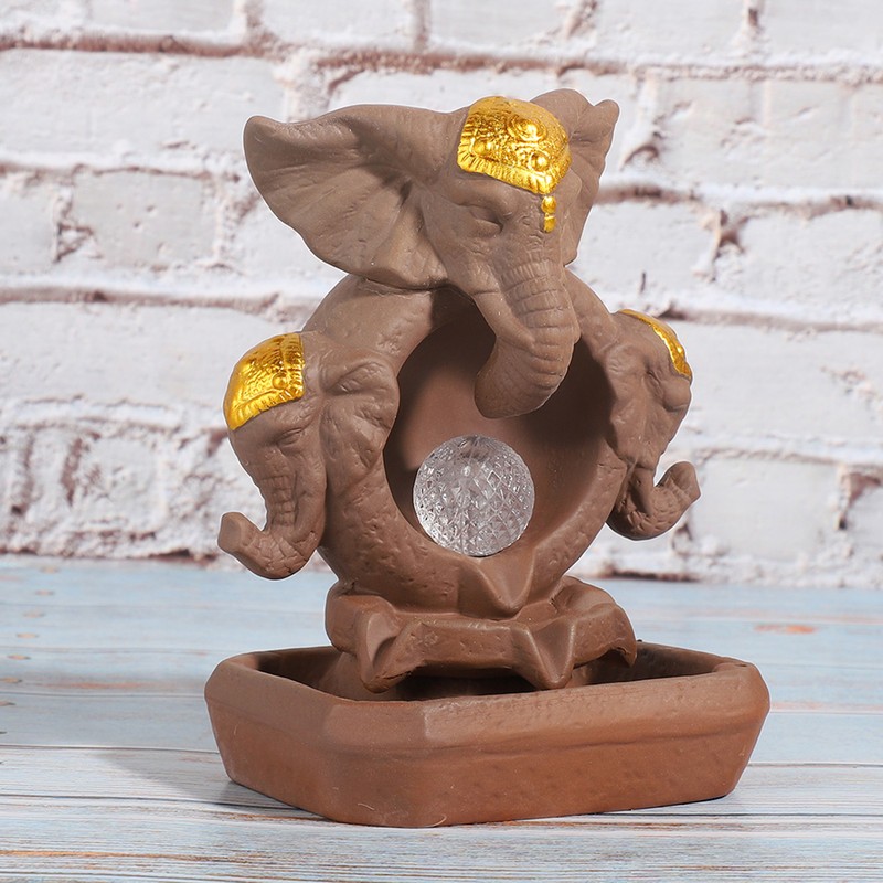 Incense Burner Backflow Waterfall Incense Holder Home Decorations with LED