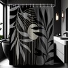 DLTAY Boho Black and Grey Shower Curtain, Mid Century Modern