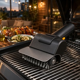 Electric BBQ Grill Brush for Outdoor Cleaning – Type-C Rechargeable Stainless Steel Scrubber for Grill Grates