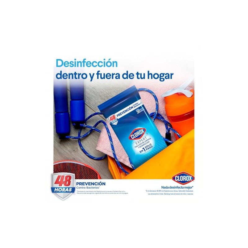 Pack de Toallitas Desinfectantes Clorox Expert 4 Paquetes de 30