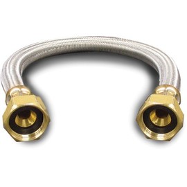 Kissler & Company Inc. 88-4024 Braided Water Heater Connector, 3/4-Inch F by 3/4-Inch F by 24-Inch, Stainless Steel