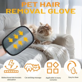 SZPIFBM Pet Hair Removal Glove, Reusable Washable Electrostatic Pet Hair Removal Glove, Perfect for Clothing, Couch, Carpet, Car Seat (1PCS)