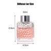 2PCS 50ml/1.7oz Empty Clear Square Glass Diffuser Bottle Diffuser Jars