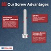Kozelo 15pcs Socket Head Cap Screws [M3-0.5 x 55mm] 304