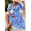 UEAL Vacation Dresses for Women Flowy Blue Spring Easter Petite