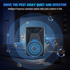 6 Packs Ultrasonic Pest Control Repeller, Electronic Pest Repellent Plug in Indoor for Insect Roaches Spider Ant Bug Mosquito Rat Mouse Repellent for House Home Kitchen Garage (Black)