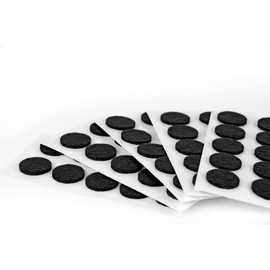 Furndiy Felt Furniture Pads for Hardwood Floors, Self-Adhesive Felt Pad for Chairs & Seat Legs, Easy Slide, Anti Scratch, Noise Stopper, Bumper & Buffer, Floor Protection - Based in USA - 0.8'' Black