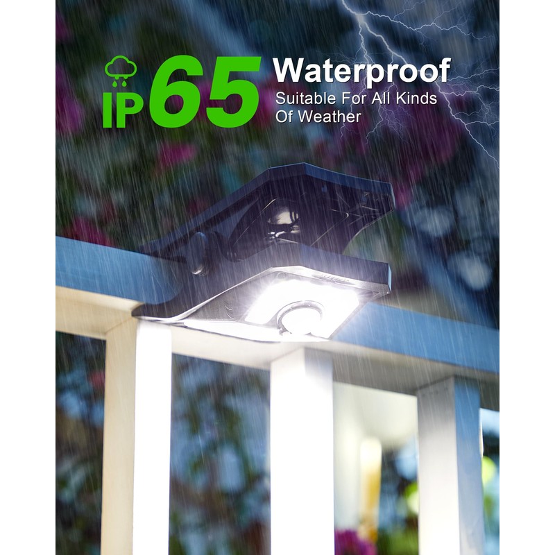 LIFENGSOLER 118Leds Solar Motion Sensor Lights Outdoor, Clip on Solar