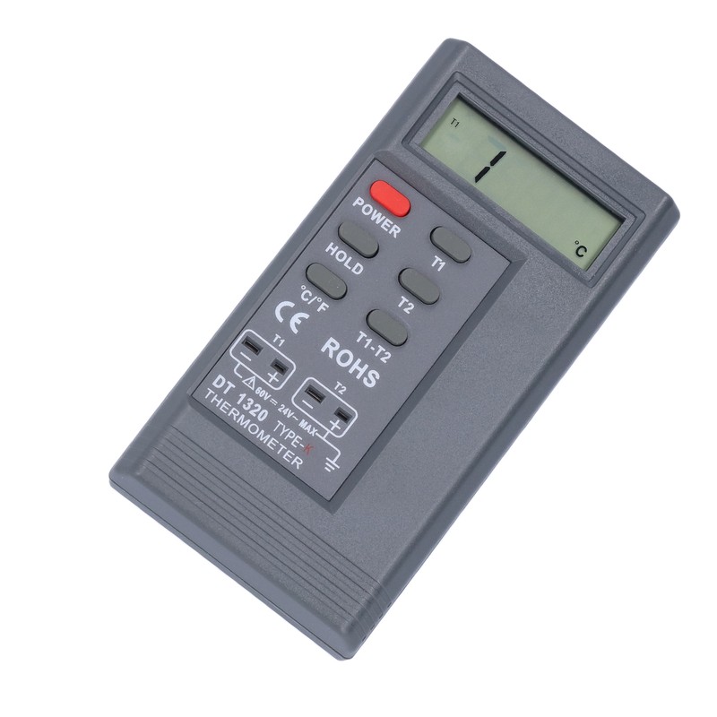 DT1320 Digital Thermometer 200℃~1370℃ Measuring Range LCD Display Temperature Meter