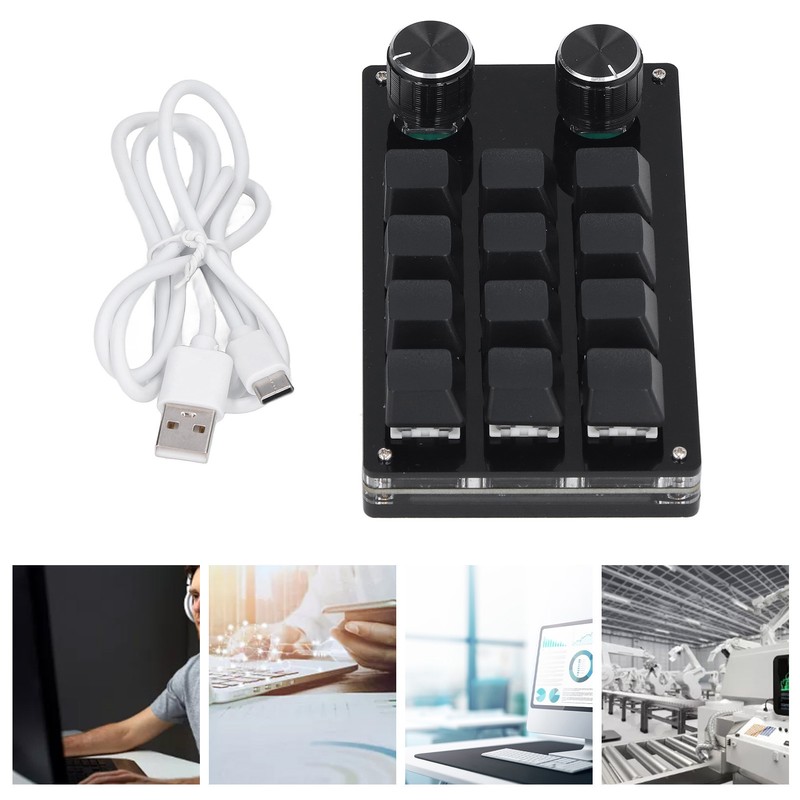 Mechanical Gaming Keypad 12 Keys 2 Knobs Small OSU Gaming