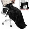 BUYUE Chair Cushion with Blanket 2 in 1, Thickened Foam