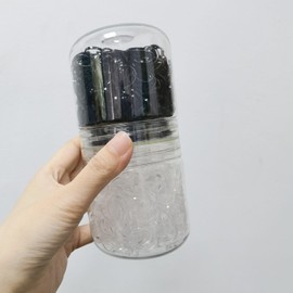 1500 Pcs Mini Hair Rubber Bands, Black & Clear Rubber Hair Bands for Women and Girls Hair Braids, Non-slip Hair Elastic Hair Ties