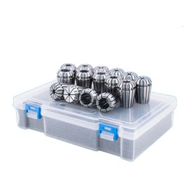 MABUARN ER Spring Collet ER11 ER16 ER20 ER25 Set with Plastic Case for CNC Lathe Engraving and Milling Tool Workholding Chuck (ER20 15PCS)