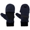Mens Fleece Mitten Gloves Thermal Convertible Mitten w/Flip Thumb Cold