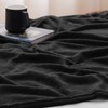 WAVVE Fleece Blanket Sofa Throw Black 4ft x 5ft -