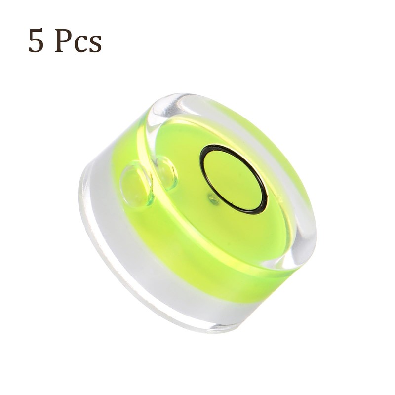 Kozelo 5pcs Small Circular Bubble Spirit Levels - [18mm Diameter
