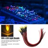 100pcs 12V Clear 5mm Prewired Light Emitting Diodes with 20cm