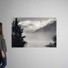CANVAS ON DEMAND Lake Louise, Banff National Park, Lake Wall Decal, Photography Artwork