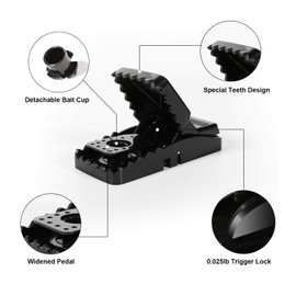 20 Pack Mouse Traps Indoor for Home,Mice Traps for House,Reusable Mouse Trap That Work,Small Mice Catchers for Home Indoor, Quick Set Mousetraps Effective