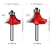 ROOCBIT Roundover Edging Router Bit Set Woodworking Milling Cutter Tools