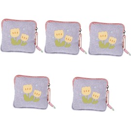 Baluue 5 Uds Bolsa De Almacenamiento De Servilletas Sanitarias Mini Monedero Bolsa De Almacenamiento De Toallas Sanitarias Bolsa De Pañales Bolso De Período Bolsa De Almacenamiento Bolsa