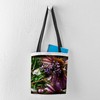 CafePress Purple Flowers With Butterfly 13"x13" Reusable Grocery Shopping Sling