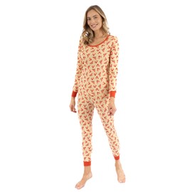 Leveret Womens Pajamas 2 Piece Pjs Set 100% Cotton Sleep Pants (Fox, Large)