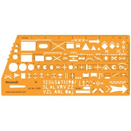 Army Military Tactical Plan Map NATO Marking Symbols Drawing Drafting Template Stencil