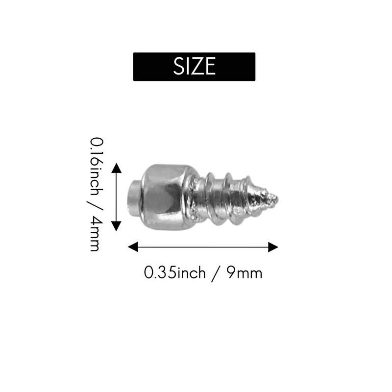 Lyaciomn 9 mm Tire Studs Snow Spikes Anti-Slip Anti-Ice for