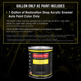Restoration Shop - British Racing Green Metallic Acrylic Enamel Auto Paint - Gallon Paint Color Only - Professional Single Stage High Gloss Automotive, Car, Truck, Equipment Coating, 2.8 VOC