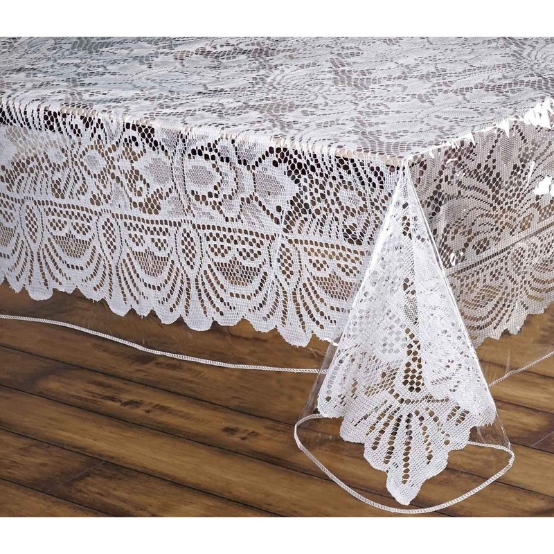 Dependable Industries inc. Essentials Crystal Clear Plastic Tablecloth Protector, Table