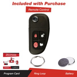 KeylessOption Keyless Entry Remote Control Car Flip Key Fob Replacement for NHVWB1U241 by KeylessOption