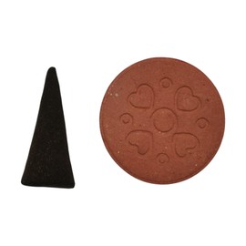 Anandam Auroshikha Incense Cones - 14 Natural Incense Cones - Traditionally Handmade in Indian Ashram - Vanilla