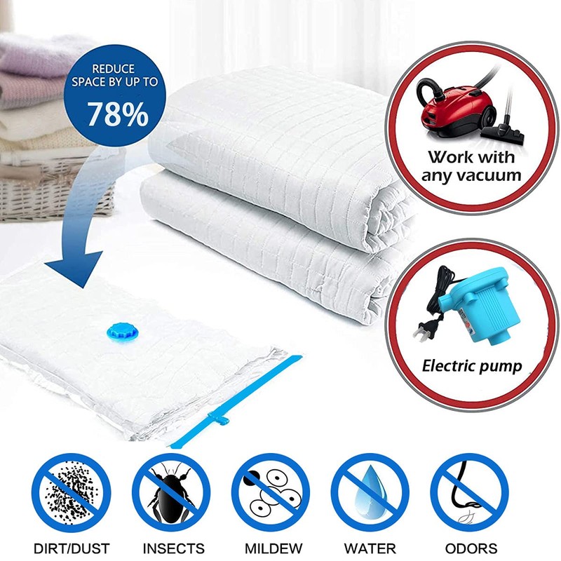 Vacuum Storage Bags 4 Pack Jumbo Airtight Space Compression Bags